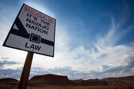 Native American law enforced sign